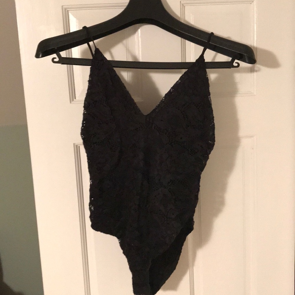 Nine britton black lace bodysuit